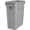 Rubbermaid Slim Jim 16 Gal. Rectangular Open Top Utility Trash Can, 25"H, Gray 1 Rubbermaid Slim Jim 16 Gal. Rectangular Open Top Utility Trash Can, 25"H, Gray -Rubbermaid PI Asset 1205926