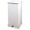 Rubbermaid Defender 24 Gal. Square Flat Top Decorative Trash Can, 30"H, White 1 Rubbermaid Defender 24 Gal. Square Flat Top Decorative Trash Can, 30"H, White -Rubbermaid PI Asset 1208733
