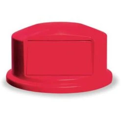 Rubbermaid BRUTE Round Dome Top Trash Can Top For 44 Gal., Red