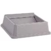 Rubbermaid Untouchable Series Trash Can Top, Square, Drop, 35 To 50 Gal., Gray -Rubbermaid PI Asset 1208791
