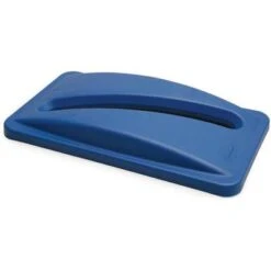 Rubbermaid Slim Jim Series Paper Slot Recycling Top, Rectangular, Dome, 15 To 23 Gal., Blue