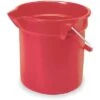 Rubbermaid Bucket: 2 1/2 Gal Bucket Capacity, HDPE, Red -Rubbermaid PI Asset 1208796