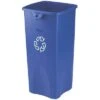 Rubbermaid 23 Gal. Blue Stationary Recycling Container, Open Top