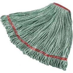 Rubbermaid Wet Mop: Synthetic, 28 Oz Dry Wt, 1 In Headband Size, Green