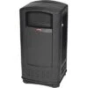 Rubbermaid Plaza 35 Gal. Rectangular Dome Top Utility Trash Can, 41-1/16"H, Black -Rubbermaid PI Asset 1208989