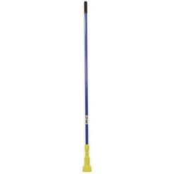 Rubbermaid Wet Mop Handle, Clamp Mop Connection Type, Blue, Fiberglass, 60" Handle Length