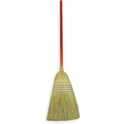 Rubbermaid 38" Heavy-Duty Corn Broom With Natural, Blue Bristles