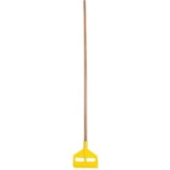 Rubbermaid Wet Mop Handle, Side Gate Mop Connection Type, Natural, Wood, 52-3/8" Handle Length