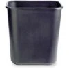 Rubbermaid 7 Gal. Rectangular Open Top Utility Wastebasket, 15"H, Black -Rubbermaid PI Asset 1210599