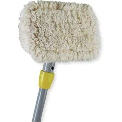 Rubbermaid Cotton Slide On 5" X 9" Wet Mop Head And Handle, Natural