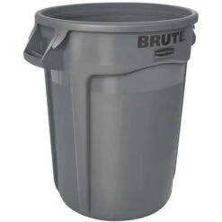 Rubbermaid BRUTE 20 Gal. Round Open Top Utility Trash Can, 23"H, Gray
