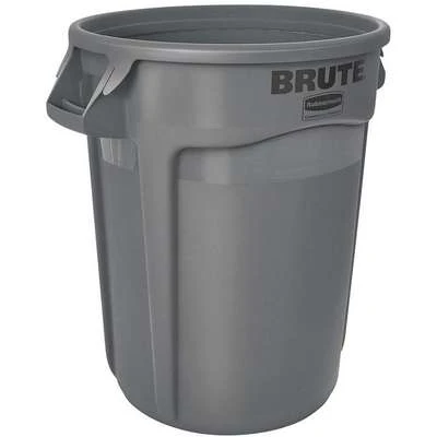 Rubbermaid BRUTE 20 Gal. Round Open Top Utility Trash Can, 23"H, Gray 3 Rubbermaid BRUTE 20 Gal. Round Open Top Utility Trash Can, 23"H, Gray