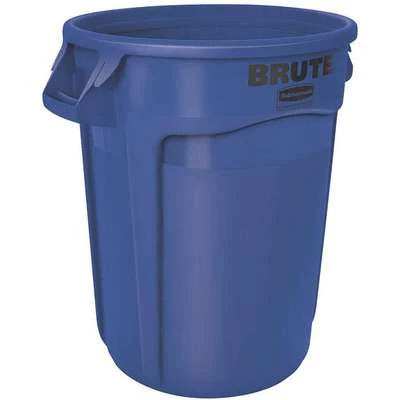 Rubbermaid BRUTE 20 Gal. Round Open Top Utility Trash Can, 23"H, Blue 3 Rubbermaid BRUTE 20 Gal. Round Open Top Utility Trash Can, 23"H, Blue