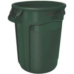 Rubbermaid BRUTE 20 Gal. Round Open Top Utility Trash Can, 23"H, Green