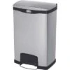 Rubbermaid Slim Jim 13 Gal. Rectangular Flat Top Utility Trash Can, 28-21/32"H, Black -Rubbermaid PI Asset 1221549