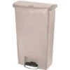 Rubbermaid Slim Jim 18 Gal. Rectangular Flat Top Utility Trash Can, 31-39/64"H, Beige -Rubbermaid PI Asset 1221551