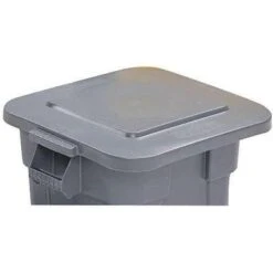 Rubbermaid BRUTE Series Trash Can Top, Square, Flat, 28 Gal., Gray