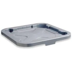Rubbermaid BRUTE Square Flat Top Trash Can Top For 40 Gal., Gray