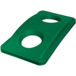 Rubbermaid Slim Jim Series Bottle And Can Recycling Top, Rectangular, Dome, 23 Gal., Green