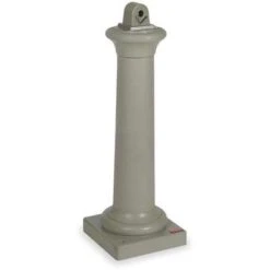 Rubbermaid 1 Gal Cigarette Receptacle, 38 1/4" Height, 13" Base Dia., Plastic, Sandstone