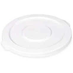Rubbermaid BRUTE Series Trash Can Top, Round, Flat, 20 Gal., White