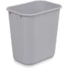 Rubbermaid 10 Gal. Rectangular Open Top Utility Trash Can, 19-7/8"H, Gray -Rubbermaid PI Asset 1245413