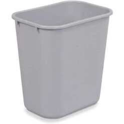 Rubbermaid 10 Gal. Rectangular Open Top Utility Trash Can, 19-7/8"H, Gray