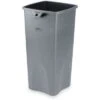 Rubbermaid Untouchable 23 Gal. Square Open Top Utility Trash Can, 30-7/8"H, Gray -Rubbermaid PI Asset 1245415