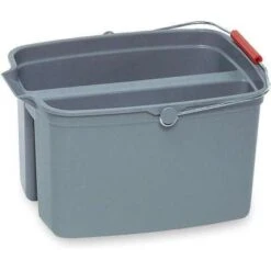 Rubbermaid 4-1/4 Gal. Split Bucket; Gray
