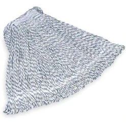 Rubbermaid Wet Mop: Synthetic, 16 Oz Dry Wt, 1 In Headband Size, Blue