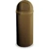Rubbermaid Marshal 25 Gal. Round Dome Top Utility Trash Can, 42"H, Brown 2 Rubbermaid Marshal 25 Gal. Round Dome Top Utility Trash Can, 42"H, Brown -Rubbermaid PI Asset 1245467