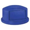 Rubbermaid COMMERCIAL PRODUCTS Trash Can Top: BRUTE, For 44 Gal Cntnr Cap, Blue -Rubbermaid PI Asset 1272448
