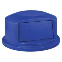 Rubbermaid COMMERCIAL PRODUCTS Trash Can Top: BRUTE, For 44 Gal Cntnr Cap, Blue