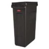 Rubbermaid Slim Jim 23 Gal. Rectangular Open Top Utility Trash Can, 30"H, Brown -Rubbermaid PI Asset 1274635