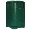 Rubbermaid Trash Can, 50 Gal, Stationary, Square, Plastic, Green -Rubbermaid PI Asset 1281361