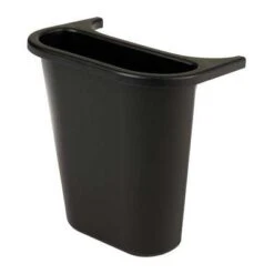 Rubbermaid 1 Gal Rectangular Recycling Saddle, Plastic, Black