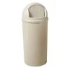 Rubbermaid Marshal 15 Gal. Round Dome Top Utility Trash Can, 36-1/2"H, Beige -Rubbermaid PI Asset 1292845