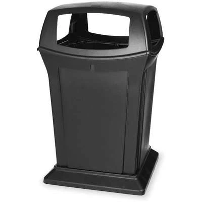 Rubbermaid Ranger 45 Gal. Square Canopy Top Utility Trash Can, 41-1/2"H, Black 3 Rubbermaid Ranger 45 Gal. Square Canopy Top Utility Trash Can, 41-1/2"H, Black