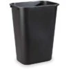 Rubbermaid Wastebasket, 10 Gal, Stationary, Rectangular, Plastic, Black 2 Rubbermaid Wastebasket, 10 Gal, Stationary, Rectangular, Plastic, Black -Rubbermaid PI Asset 1333947
