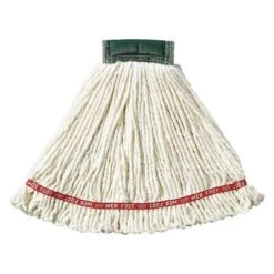 Rubbermaid Wet Mop: Cotton, 20 Oz Dry Wt, 5 In Headband Size, White, Launderable