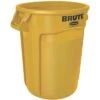Rubbermaid Trash Can, 20 Gal, Stationary, Round, Plastic, Yellow -Rubbermaid PI Asset 1338590