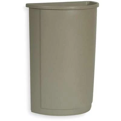 Rubbermaid Untouchable 21 Gal. Half-Round Open Top Utility Trash Can, 28"H, Beige 3 Rubbermaid Untouchable 21 Gal. Half-Round Open Top Utility Trash Can, 28"H, Beige