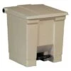 Rubbermaid Step Can, 8 Gal, Stationary, Rectangular, Plastic, Beige -Rubbermaid PI Asset 1343453
