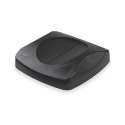 RUBBERMAID COMMERCIAL PRODUCTS Trash Can Top: Untouchable, For 23 Gal Cntnr Cap, Drop, Black