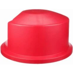 Rubbermaid BRUTE Series Trash Can Top, Round, Dome With Push Door, 32 Gal., Red -Rubbermaid PI Asset 1372743