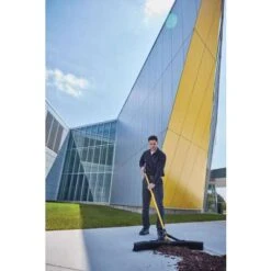 Rubbermaid 58" Medium-Duty Synthetic Push Broom With Synthetic, Black Bristles -Rubbermaid PI Asset 1759285