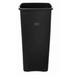 Rubbermaid Trash Can: Square, Black, 23 Gal Capacity, 15 1/2 In Wd/Dia, 31 In Ht -Rubbermaid PI Asset 1768915