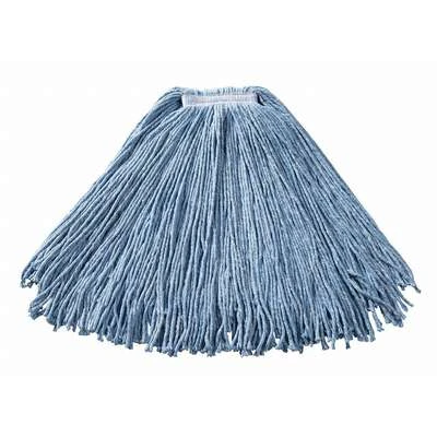 Rubbermaid Wet Mop: Synthetic, 28 Oz. Dry Wt, 1 In Headband Size, Blue, 12 PK 4 Rubbermaid Wet Mop: Synthetic, 28 Oz. Dry Wt, 1 In Headband Size, Blue, 12 PK - Image 2