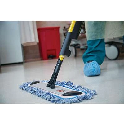 Rubbermaid Mop Pad: Microfiber, 18 In Frame Wd, Blue, Quick Change Connection 4 Rubbermaid Mop Pad: Microfiber, 18 In Frame Wd, Blue, Quick Change Connection - Image 2