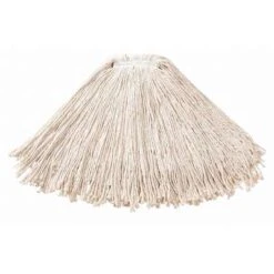 Rubbermaid Wet Mop: Cotton, 32 Oz. Dry Wt, 1 In Headband Size, White, Cut Mop End -Rubbermaid PI Asset 1985056